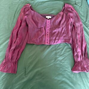 Entro Plum Satin Blouse